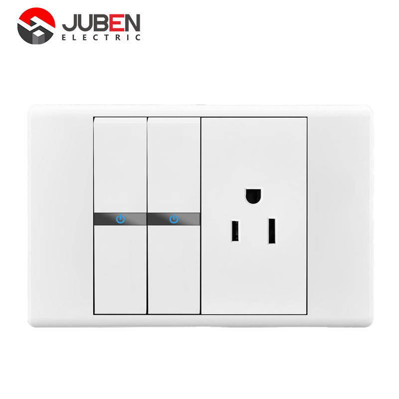 2 GANG 1 WAY SWITCH & 3 POLE SOCKET