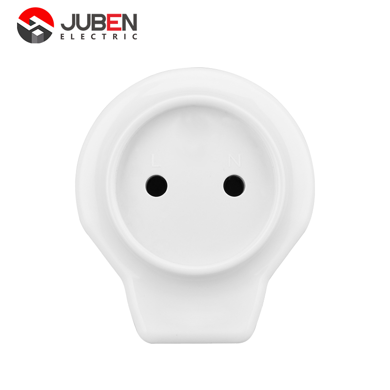 White Israel Male Female Assembly Wiring Power Receptacle Socket 2 Pin Mating Connector Receptacle Plug & Socket