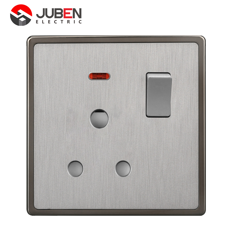 15A 1 GANG SWITCH  SOCKET W/NEON